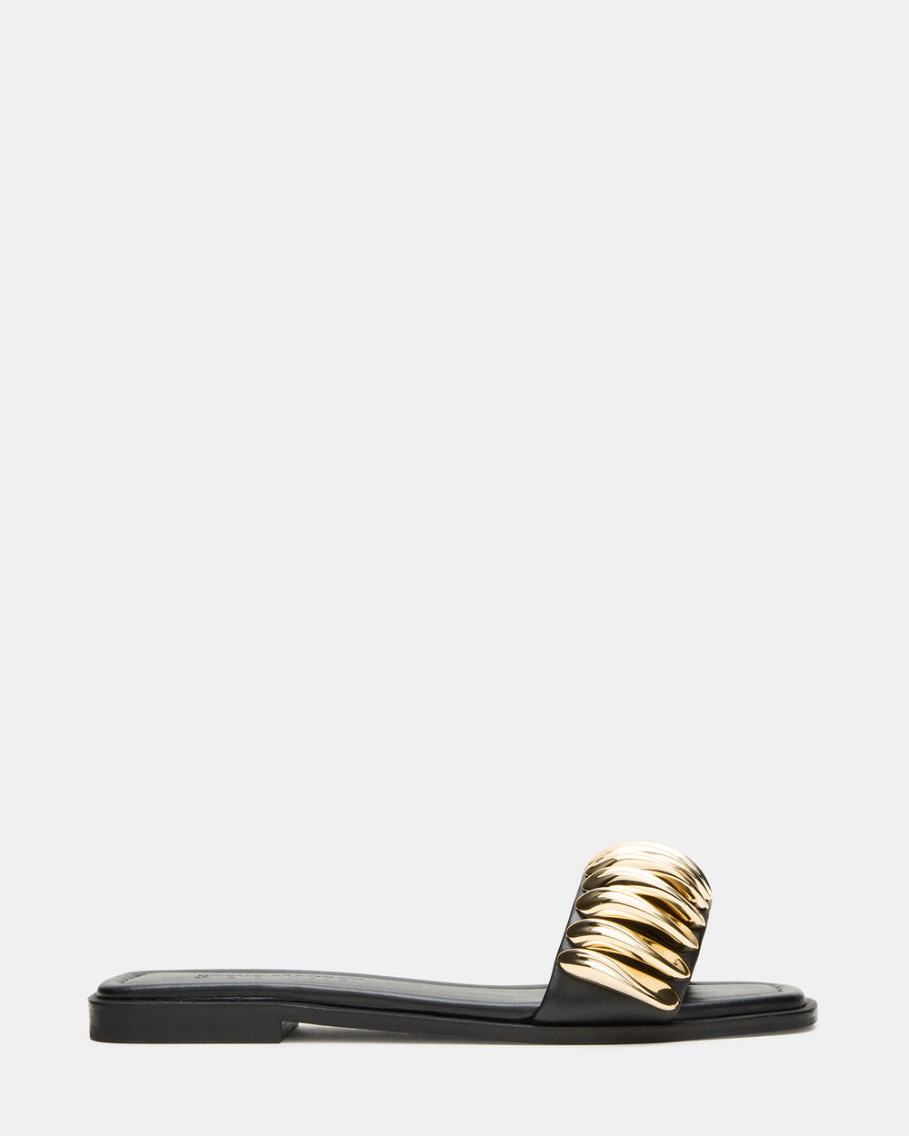 TETRIS Black Square-Toe Slide Women's Sandal | Steve Madden for Sale