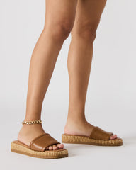 BOARDWALK Tan Leather Women's Raffia Slides | Steve Madden near me