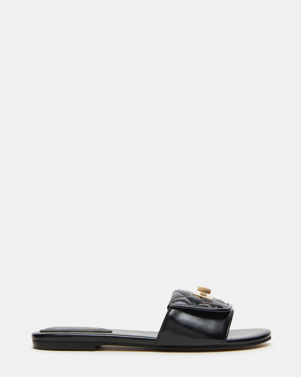 MORELAND Black Quilted Slide Women's Sandal | Steve Madden for Sale