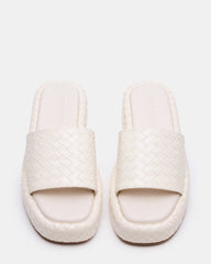 BEACHY Quilted Bone Platform Slide Women's Sandal | Steve Madden on Sale