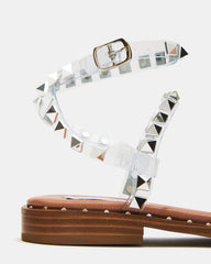 TRAVEL Clear Women's Studded Strappy Sandal | Steve Madden outlet