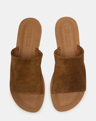 KIPP Chestnut Suede Slide Women's Sandal | Steve Madden on Sale