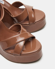 PINNACLE Camel Patent Women's Platform Wedge Sandal | Steve Madden Sale