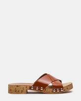 CANTLAY Camel Patent Studded Mule Slide Women's Sandal | Steve Madden discount