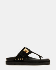 THONA Black Suede Women's Flatform Thong Sandal | Steve Madden near me