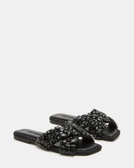 LEVITY Black Square-Toe Slide Women's Sandal | Steve Madden online