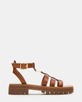 JARELLI Tan Leather Strappy Platform Women's Sandal | Steve Madden discount
