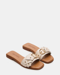 HILARIA Bone Leather Square-Toe Slide Women's Sandal | Steve Madden online