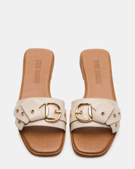 HILARIA Bone Leather Square-Toe Slide Women's Sandal | Steve Madden online