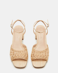 SOLEIL Raffia Square-Toe Woven Women's Sandal | Steve Madden near me