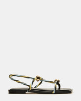 LOCO Black Multi Women's Strappy Square Toe Sandal | Steve Madden outlet