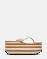 SEVILLA Natural Multi Thong Platform Chunky Flatform Square-Toe Women's Sandal | Steve Madden for Sale