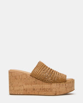COASTAL Raffia Platform Wedge Mule Women's Sandal | Steve Madden outlet