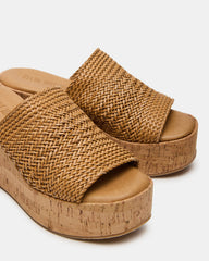 COASTAL Raffia Platform Wedge Mule Women's Sandal | Steve Madden outlet