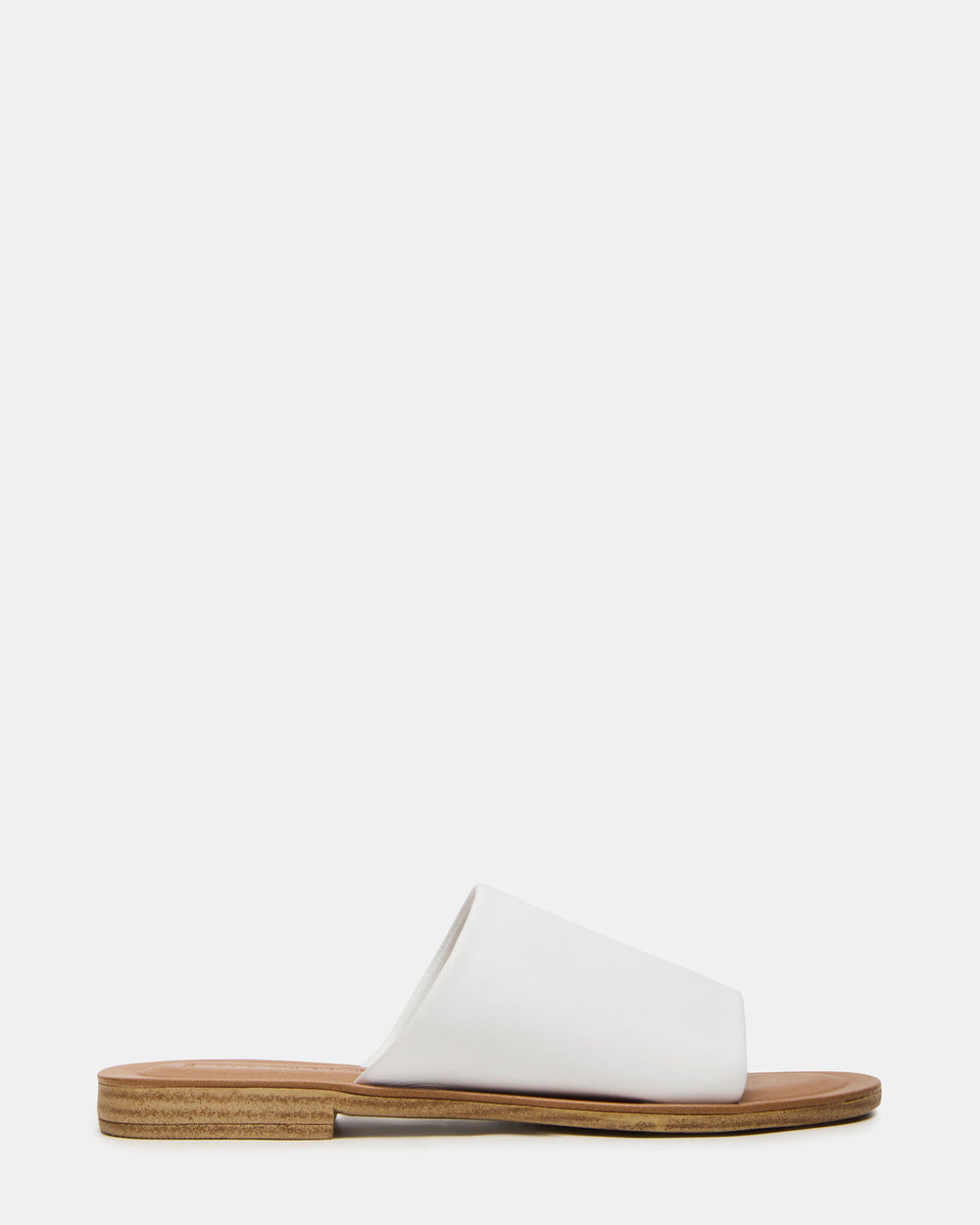KIPP White Leather Slide Women's Sandal | Steve Madden near me