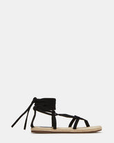 WADE Black Women's Strappy Lace-Up Espadrille Sandal | Steve Madden US