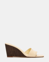CURCIO Beige Crocodile Square-Toe Women's Wedge Sandal | Steve Madden outlet
