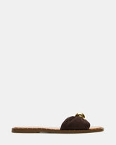 DIPSY Brown Suede Slide Rounded Toe Women's Sandal | Steve Madden online
