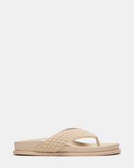 ZINNIA Bone Multi Women's Thong Footbed Sandal | Steve Madden Sale