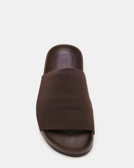 SANSA Brown Flatform Footbed Slide Women's Sandal | Steve Madden US