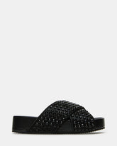 AVENDRA Black Multi Flatform Slide Women's Sandal | Steve Madden Sale