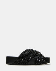 AVENDRA Black Multi Flatform Slide Women's Sandal | Steve Madden Sale