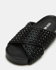 AVENDRA Black Multi Flatform Slide Women's Sandal | Steve Madden Sale