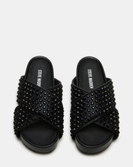 AVENDRA Black Multi Flatform Slide Women's Sandal | Steve Madden Sale