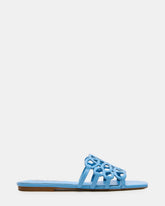 LOTUS Blue Leather Square-Toe Slide Women's Sandal | Steve Madden near me