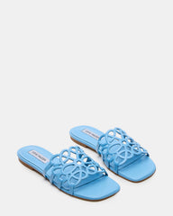 LOTUS Blue Leather Square-Toe Slide Women's Sandal | Steve Madden near me