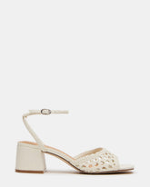 SOLEIL Bone Square-Toe Woven Women's Sandal | Steve Madden outlet