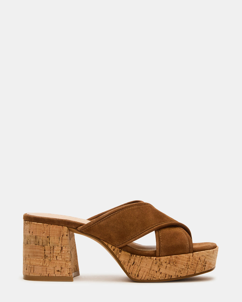 MARSDEN Chestnut Suede Women's Platform Square-Toe Mule Sandal | Steve Madden on Sale