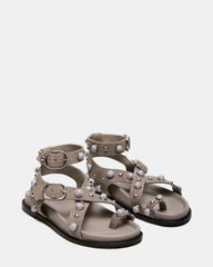 LINEAR Grey Suede Strappy Footbed Studded Women's Sandal | Steve Madden near me