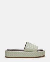 BEACHY Quilted Pistachio Platform Slide Women's Sandal | Steve Madden online