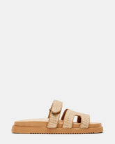 MAYVEN Natural Raffia Flatform Slide Women's Sandal | Steve Madden Sale