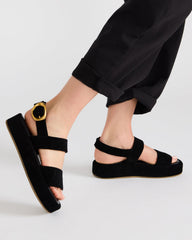 BARONI Black Suede Square-Toe Platform Women's Sandals | Steve Madden near me