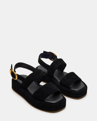 BARONI Black Suede Square-Toe Platform Women's Sandals | Steve Madden near me