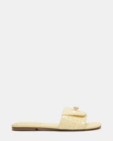 MORELAND Sequin Yellow Quilted Slide Women's Sandal | Steve Madden online