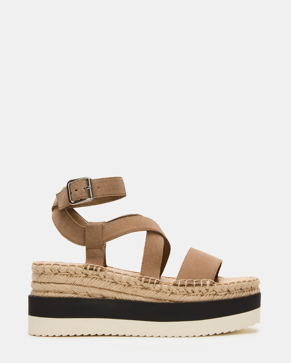 SOREN Taupe Suede Women's Espadrille Sandal | Steve Madden outlet