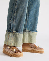 BIGSCHMONA Clear Suede Women's Platform Slide Sandal | Steve Madden Sale