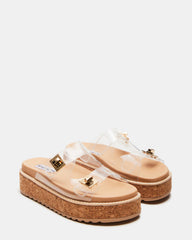 BIGSCHMONA Clear Suede Women's Platform Slide Sandal | Steve Madden Sale