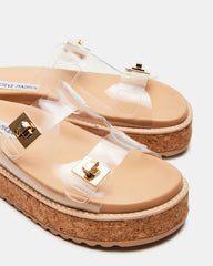 BIGSCHMONA Clear Suede Women's Platform Slide Sandal | Steve Madden Sale