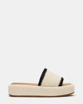 BEACHY Woven Cream Multi Platform Slide Women's Sandal | Steve Madden near me