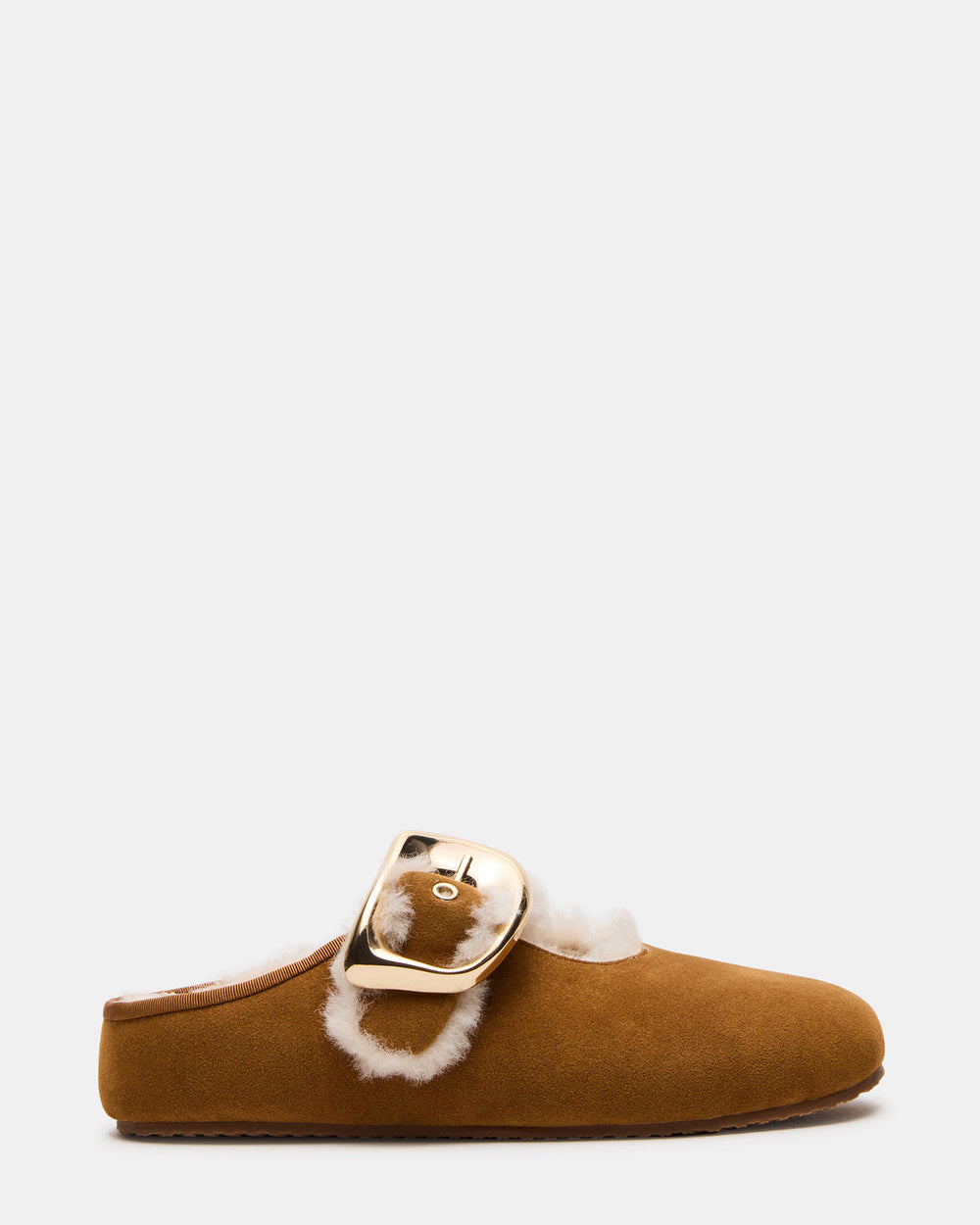 CLOUDY Chestnut Slip-On Mule Mary Jane Faux Fur Women's Flat | Steve Madden discount