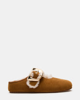 CLOUDY Chestnut Slip-On Mule Mary Jane Faux Fur Women's Flat | Steve Madden discount