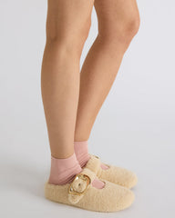 CLOUDY Natural Slip-On Mule Mary Jane Faux Fur Women's Flat | Steve Madden online
