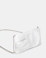 LILIA Bag White Elongated Pleated Crossbody Clutch Handbag | Steve Madden on Sale