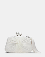 ROSALIE Bag White Twisted Pleats Minaudiere Crossbody Clutch Handbag | Steve Madden near me