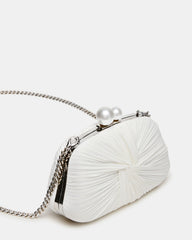 ROSALIE Bag White Twisted Pleats Minaudiere Crossbody Clutch Handbag | Steve Madden near me