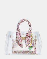 GUMMY Bag Clear Top-Handle Turn-Lock Tote Handbag | Steve Madden on Sale